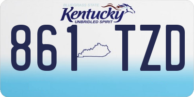 KY license plate 861TZD