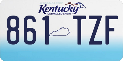 KY license plate 861TZF
