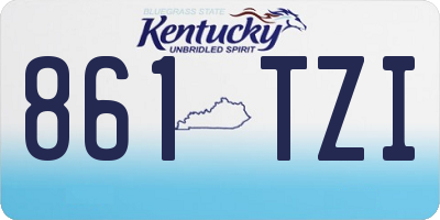 KY license plate 861TZI