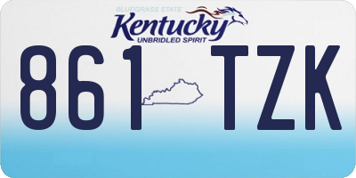 KY license plate 861TZK