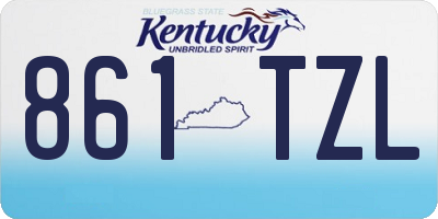 KY license plate 861TZL