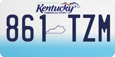 KY license plate 861TZM