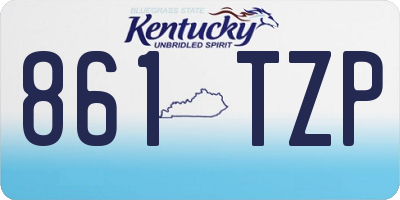 KY license plate 861TZP