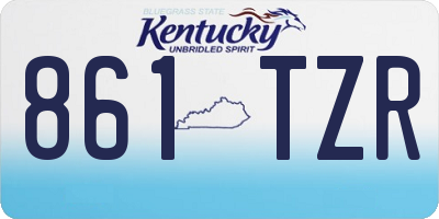 KY license plate 861TZR
