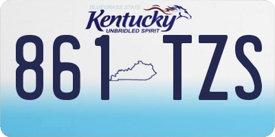 KY license plate 861TZS