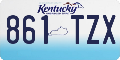 KY license plate 861TZX
