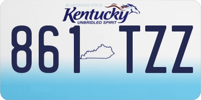 KY license plate 861TZZ