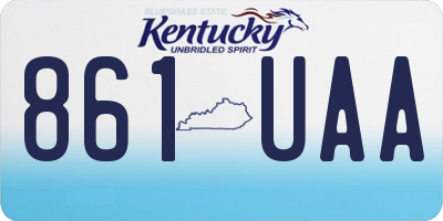 KY license plate 861UAA