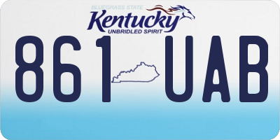 KY license plate 861UAB