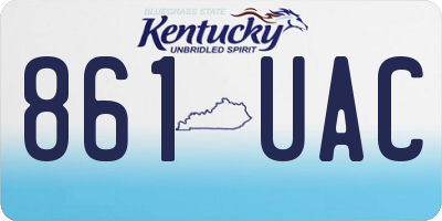 KY license plate 861UAC