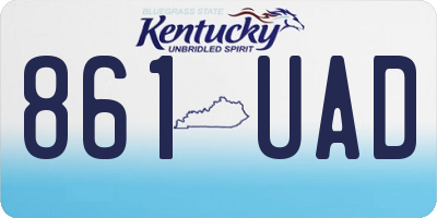KY license plate 861UAD