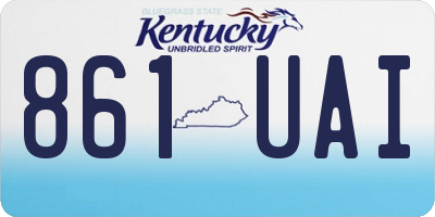 KY license plate 861UAI
