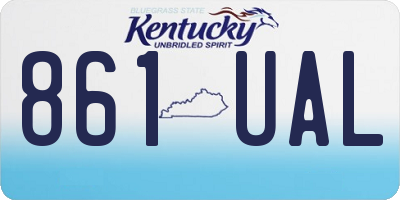 KY license plate 861UAL