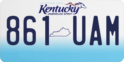 KY license plate 861UAM