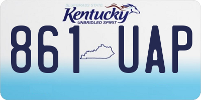 KY license plate 861UAP