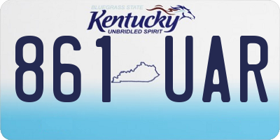 KY license plate 861UAR