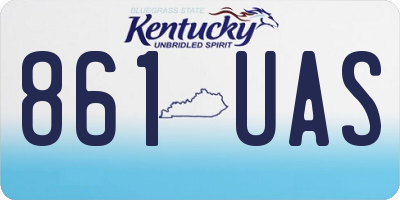 KY license plate 861UAS