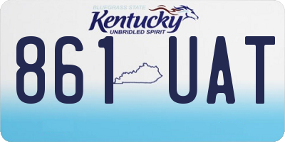 KY license plate 861UAT