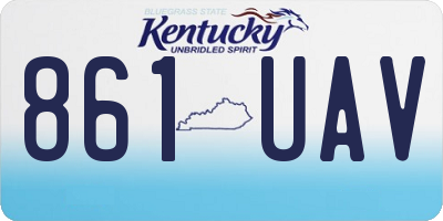 KY license plate 861UAV