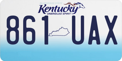 KY license plate 861UAX