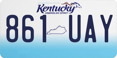 KY license plate 861UAY