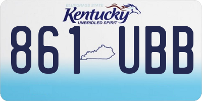 KY license plate 861UBB