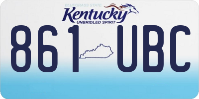 KY license plate 861UBC