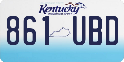 KY license plate 861UBD