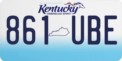 KY license plate 861UBE