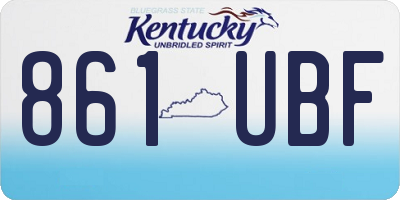 KY license plate 861UBF