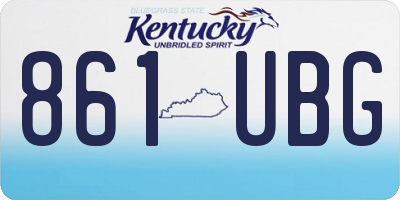 KY license plate 861UBG