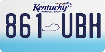 KY license plate 861UBH