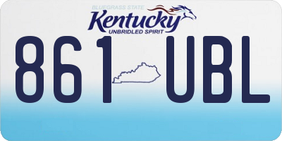 KY license plate 861UBL