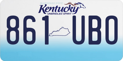KY license plate 861UBO