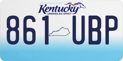 KY license plate 861UBP