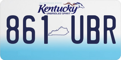 KY license plate 861UBR