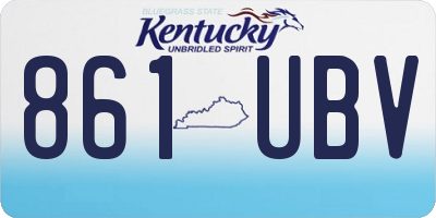 KY license plate 861UBV