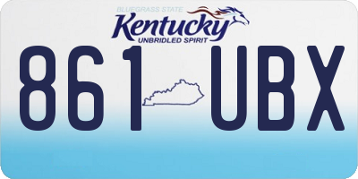 KY license plate 861UBX