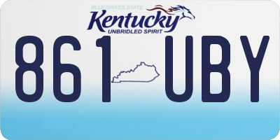 KY license plate 861UBY
