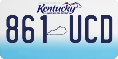 KY license plate 861UCD