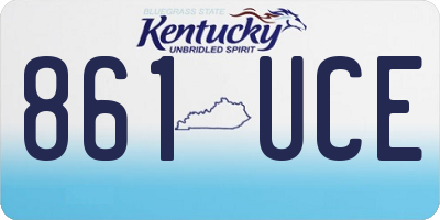 KY license plate 861UCE