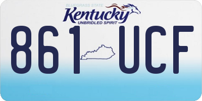 KY license plate 861UCF