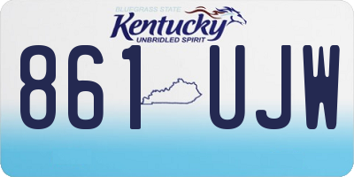 KY license plate 861UJW
