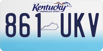 KY license plate 861UKV