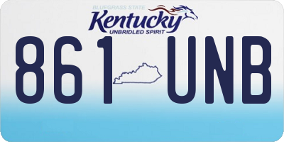 KY license plate 861UNB