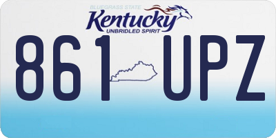 KY license plate 861UPZ