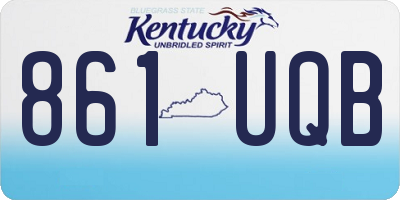 KY license plate 861UQB