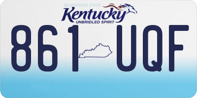 KY license plate 861UQF