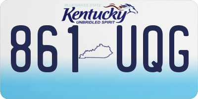 KY license plate 861UQG