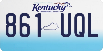 KY license plate 861UQL